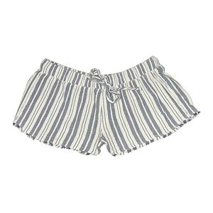 Cloth & Stone High Waist Striped Shorts - Blue and White